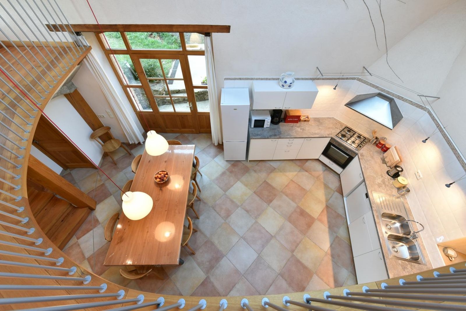 cuisine, vue de la mezzanine 