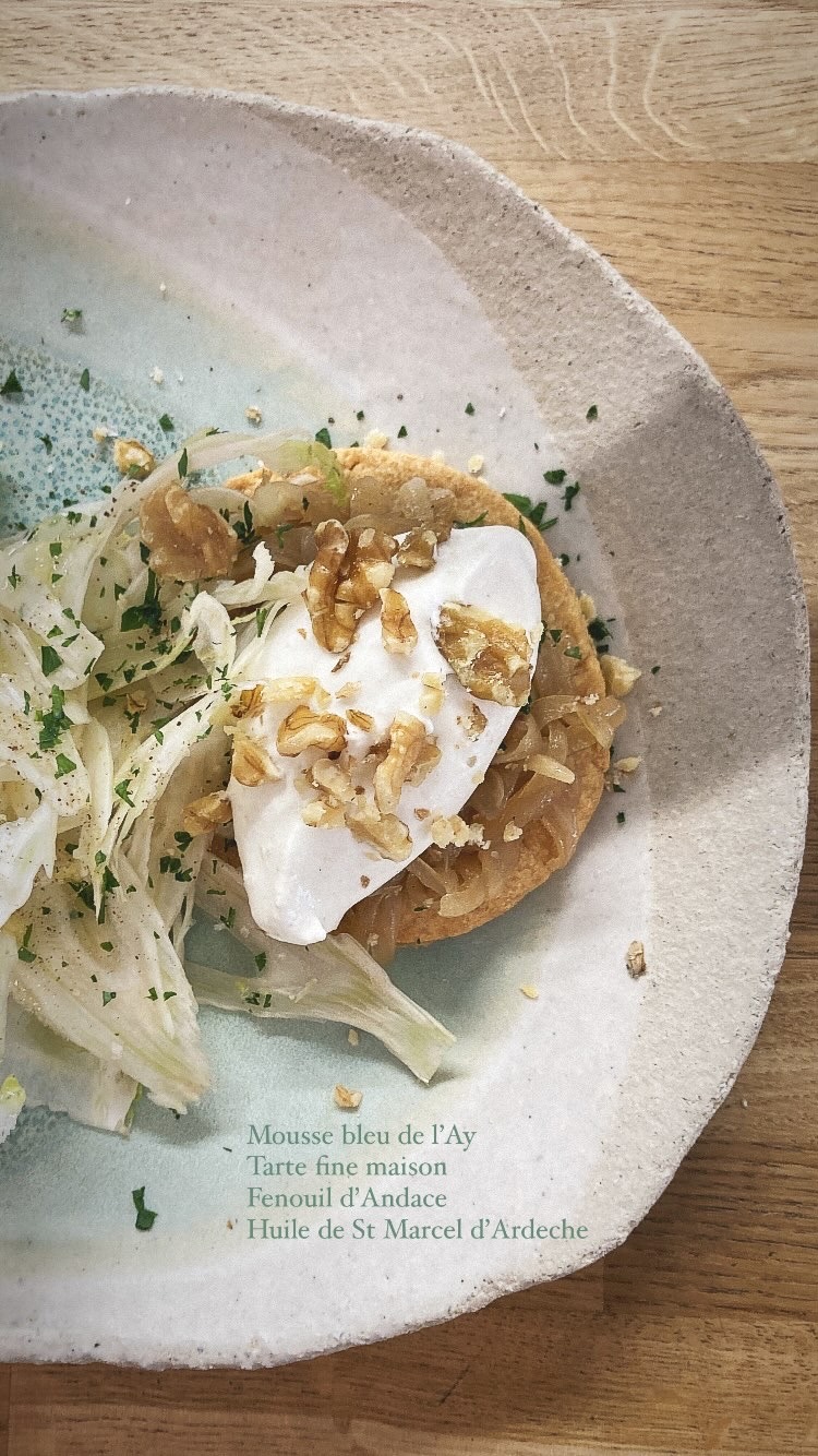 tarte fine maison bleu et noix fenouil