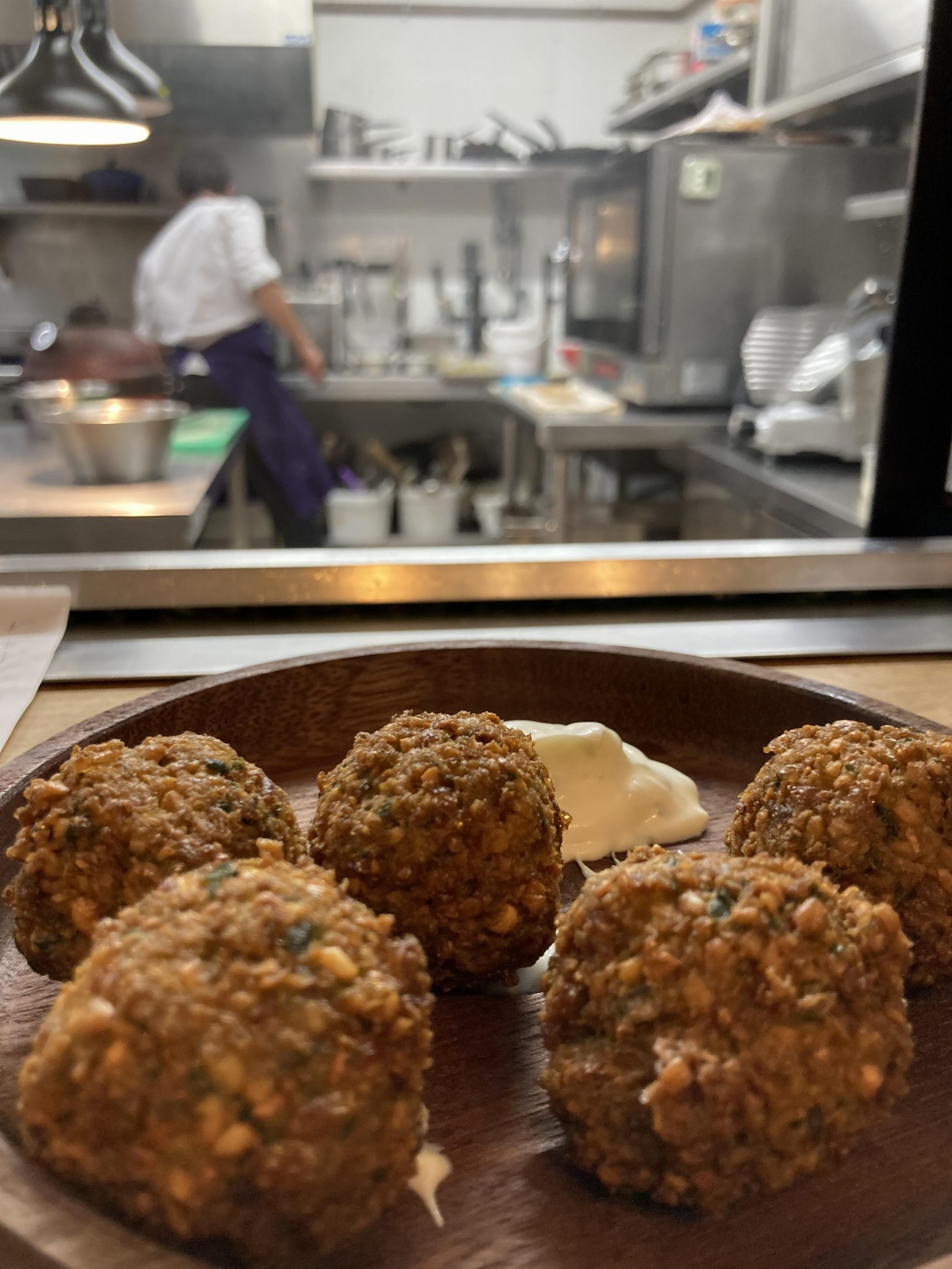 Falafels, yaourt brebis