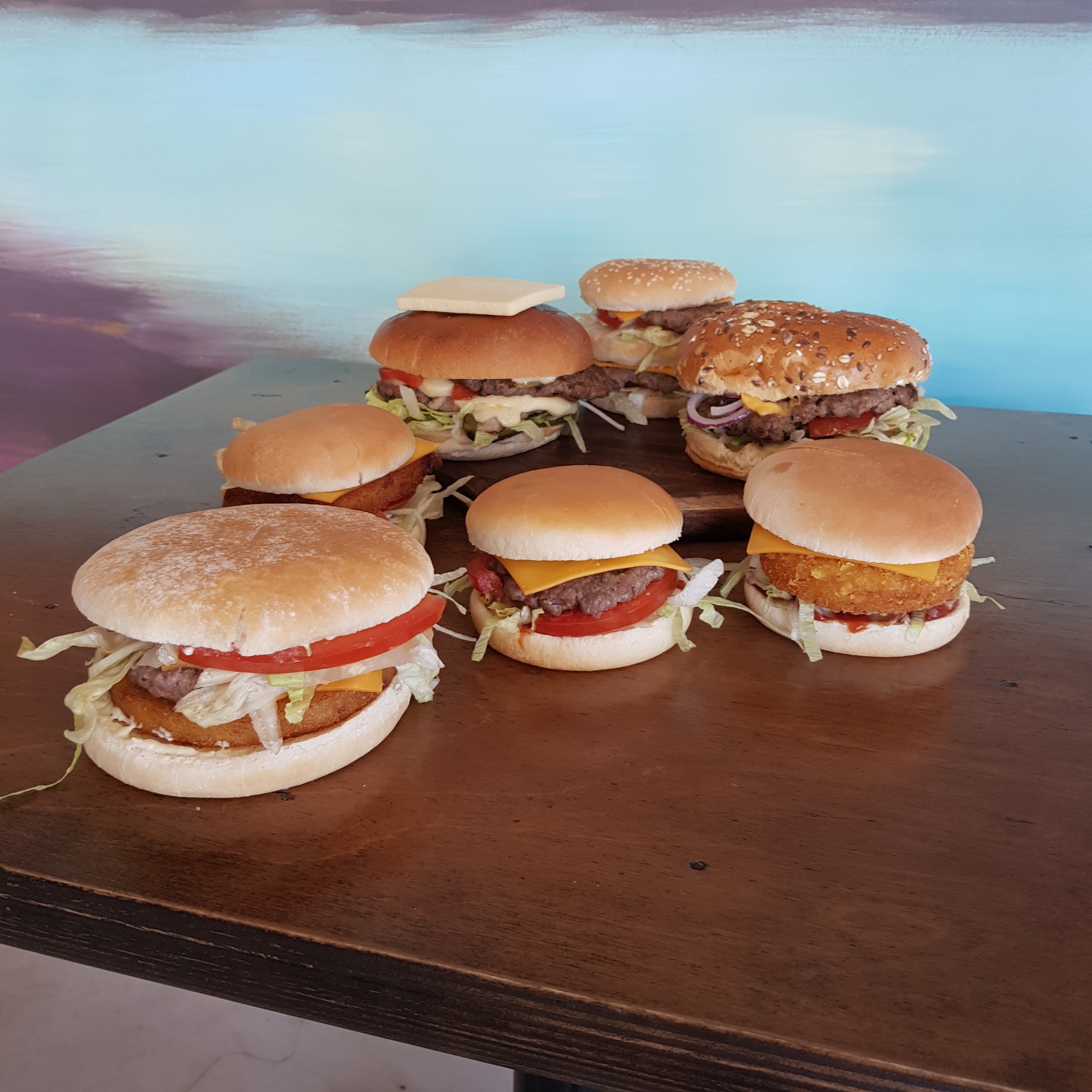 Nombreux choix de burger, viande bouchère