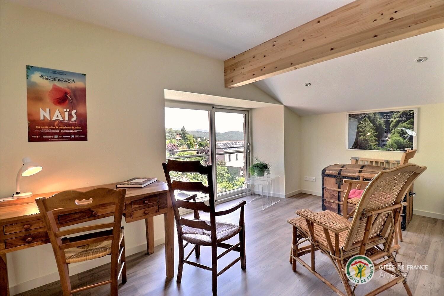 Espace détente à l'étage