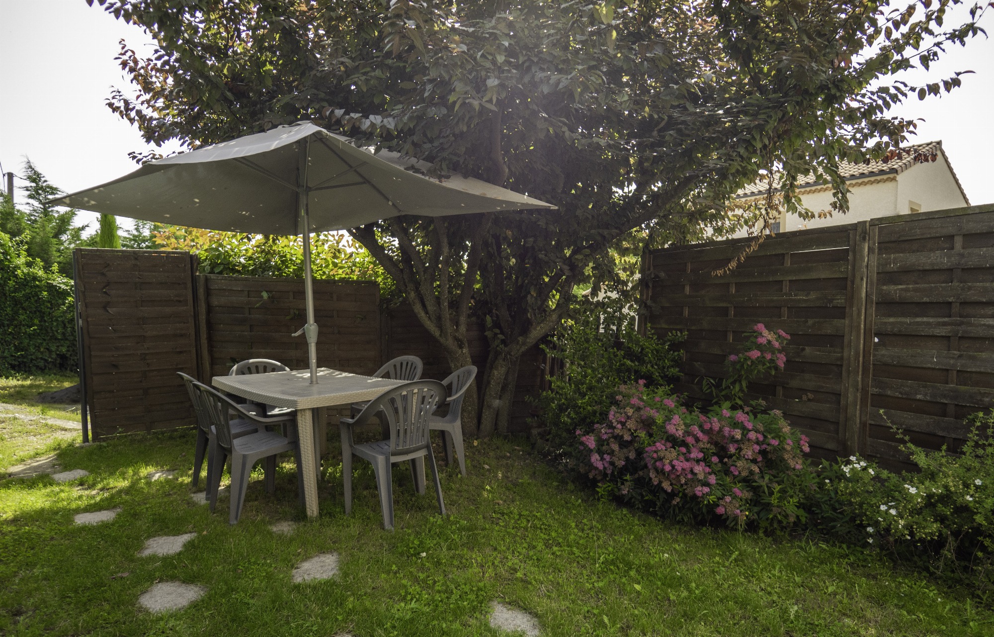 jardin privatif au gite