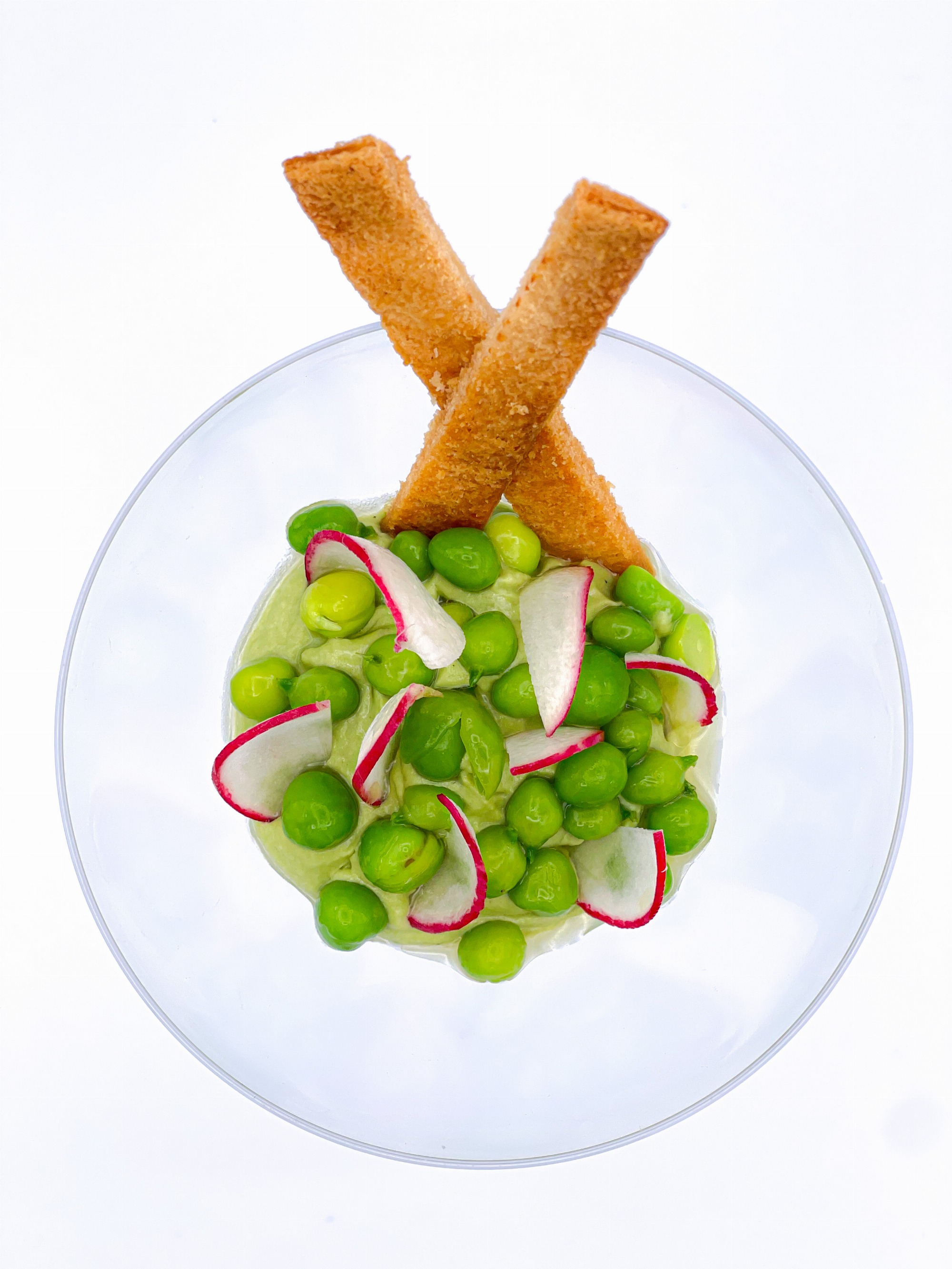 Mets Délices Traiteur - Houmous petit pois et fèves au romarin