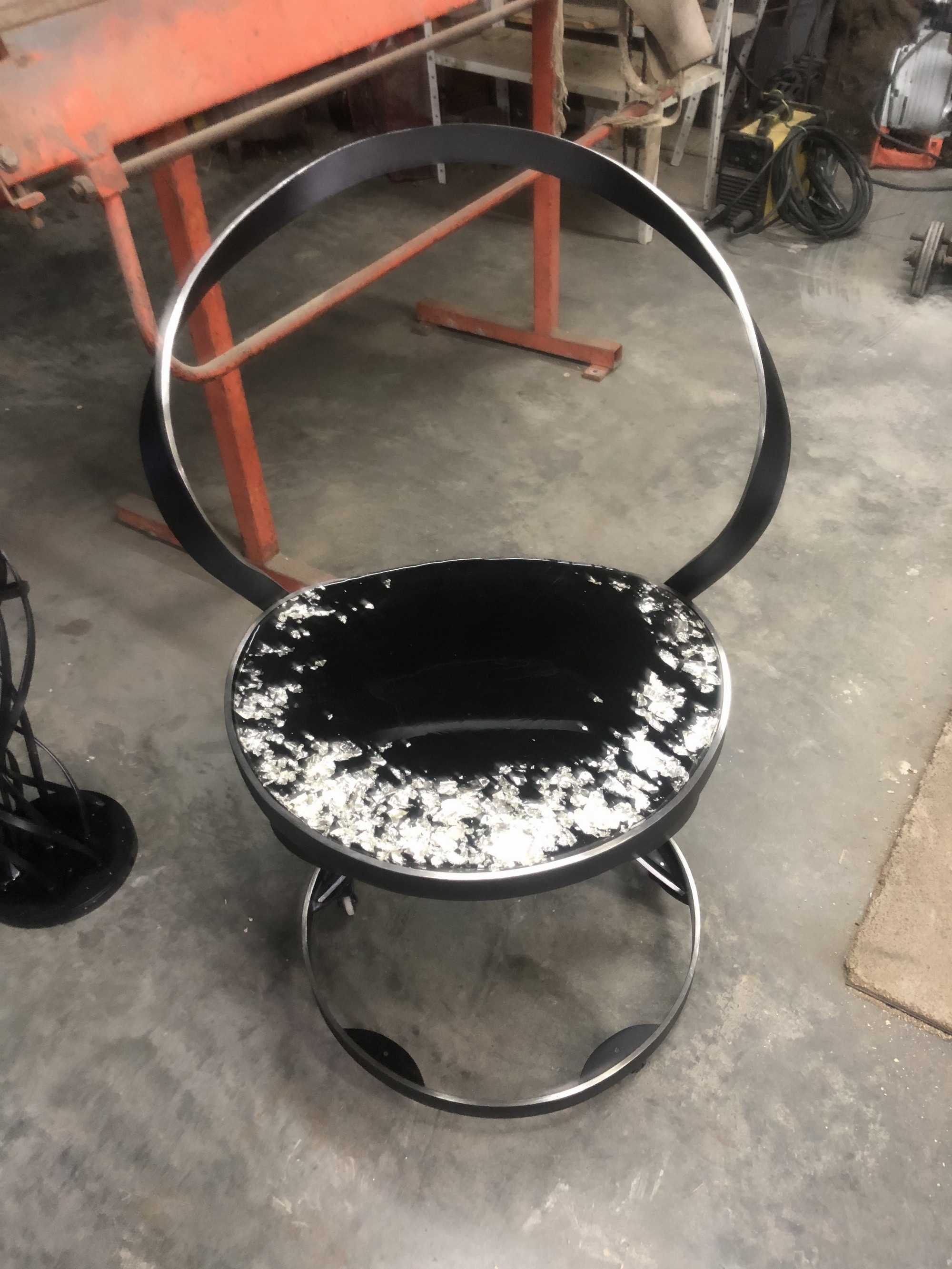 Siège aux feuilles d'argent