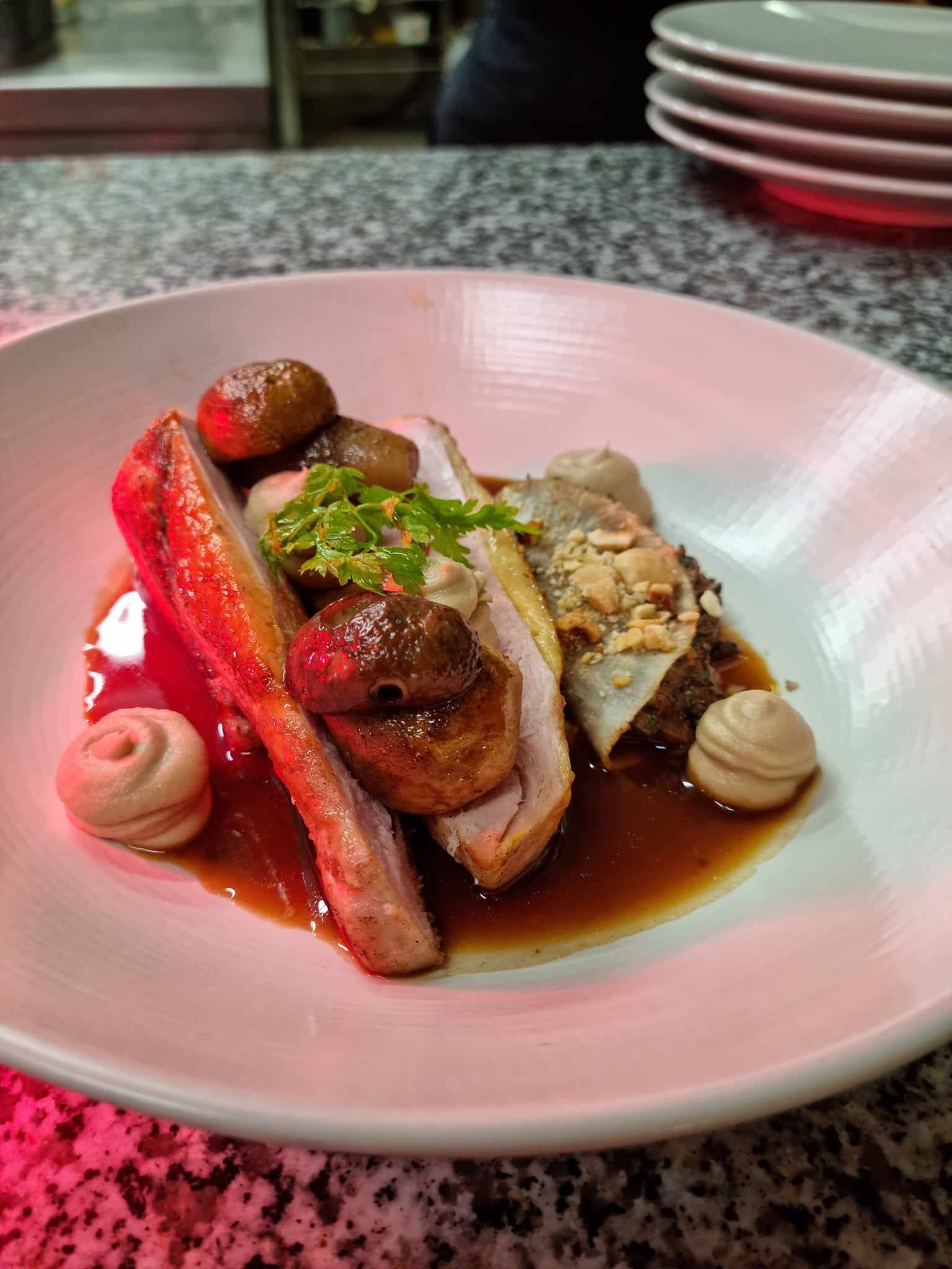 menu bistrot plat dessert