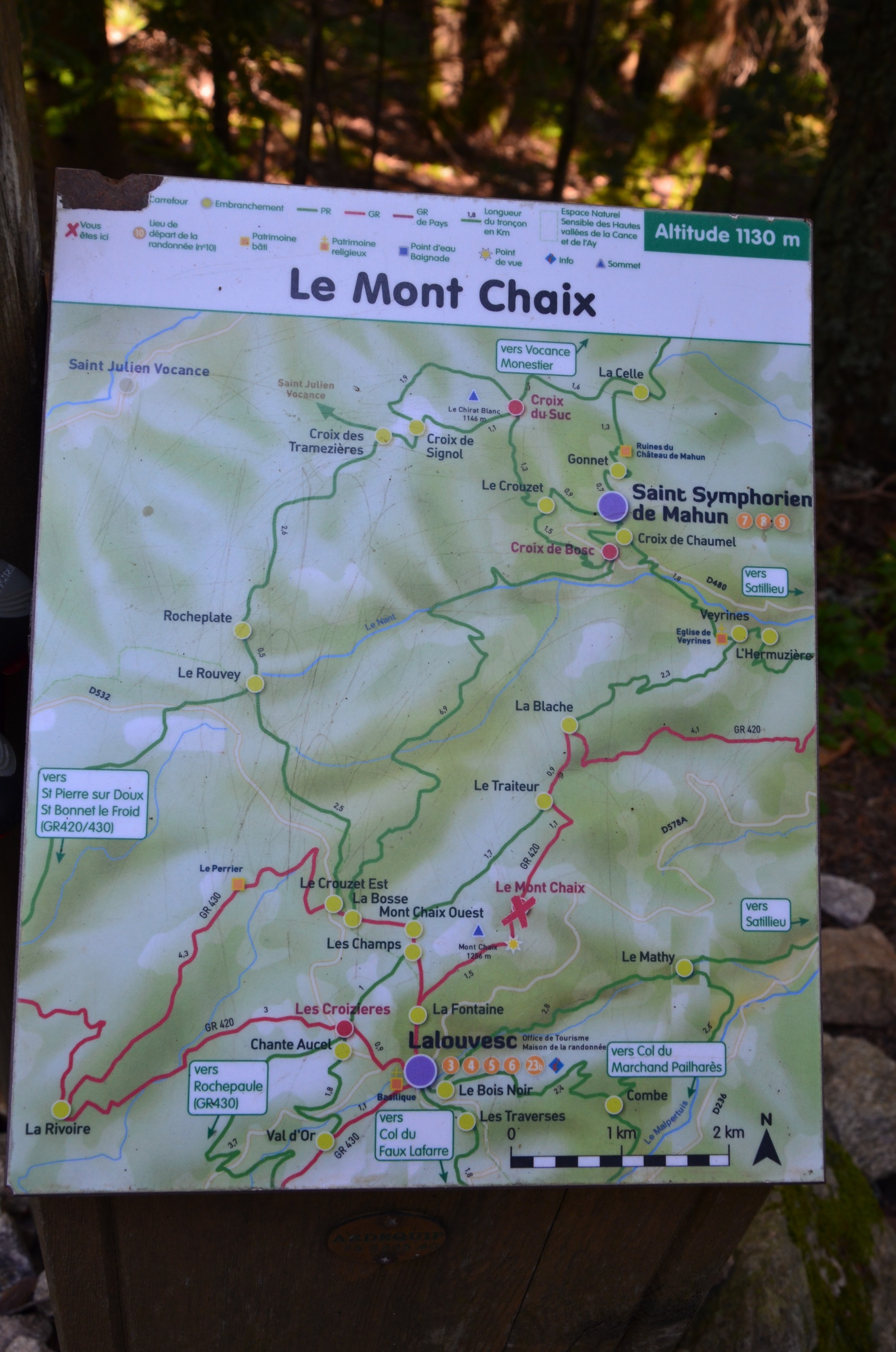 Mont Chaix - carte