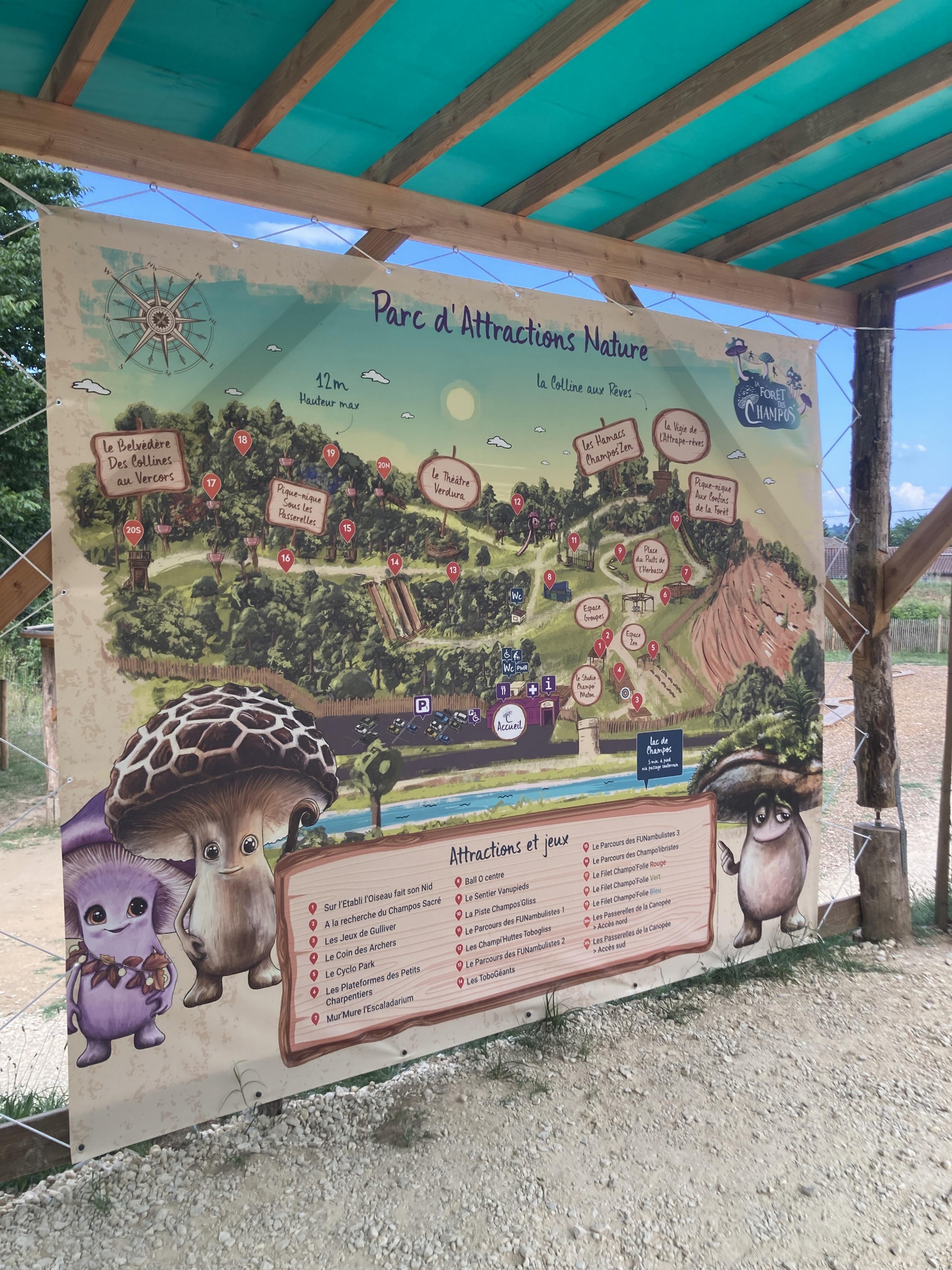 Plan du parc d'atttractions nature