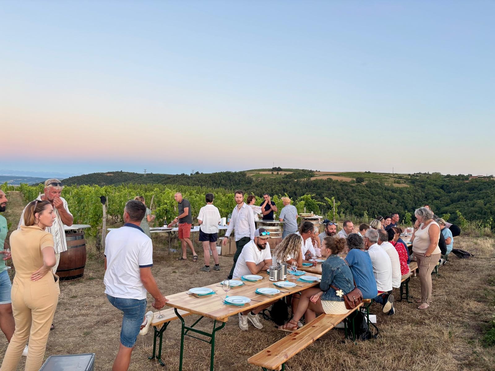Apéro sunset dans les vignes - Domaines d'Aniello et Vallet_Félines