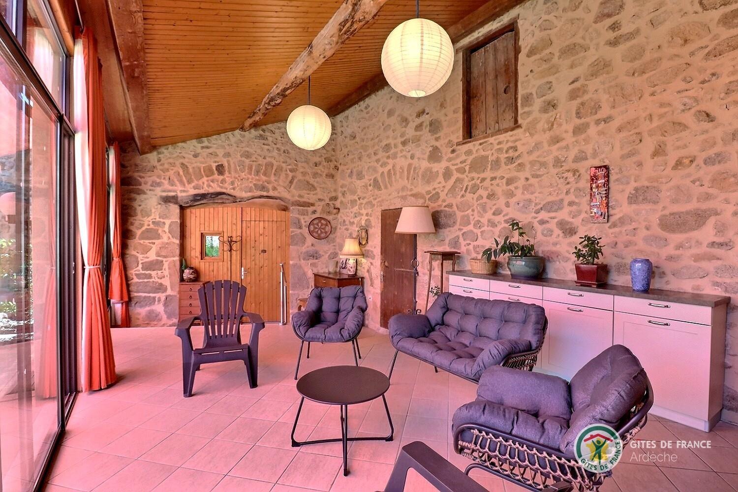 La véranda de la Maison Macheloup