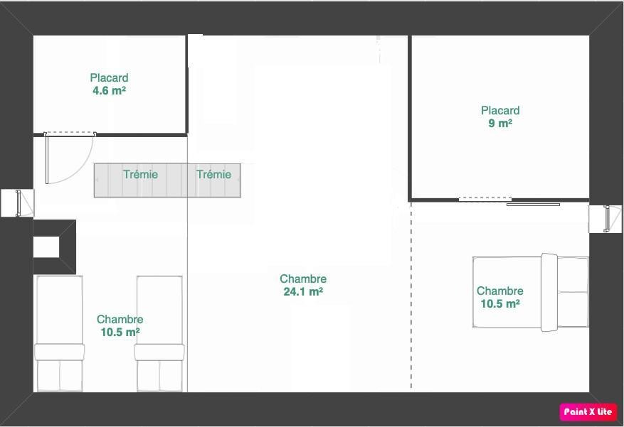 Plan espace grenier, N+2