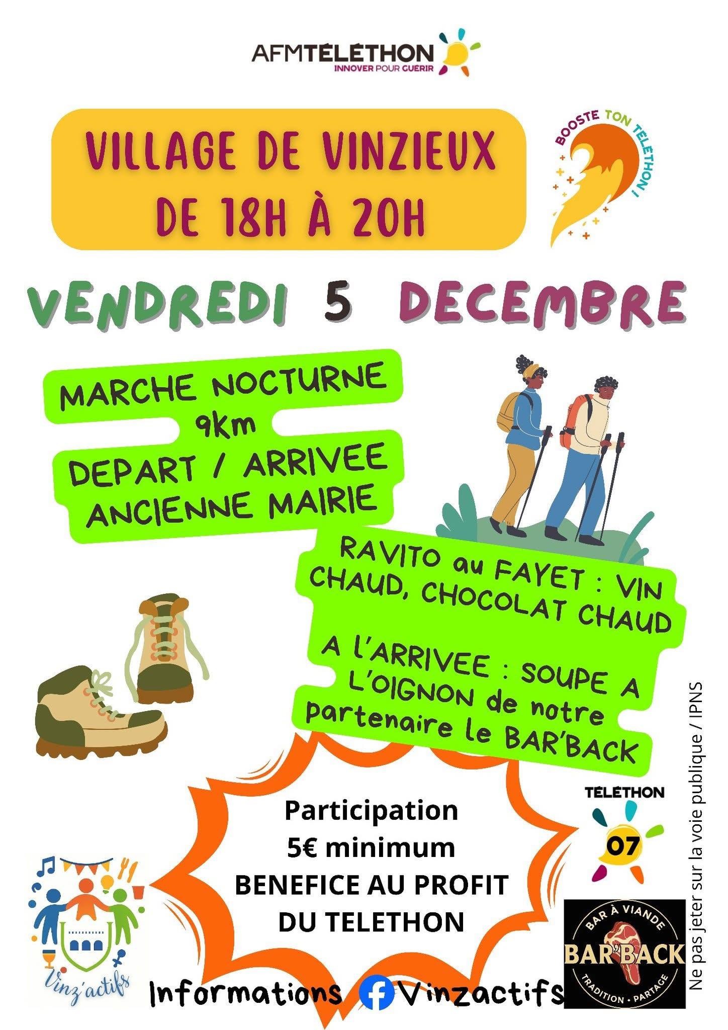 Marche Nocturne - Téléthon_Vinzieux