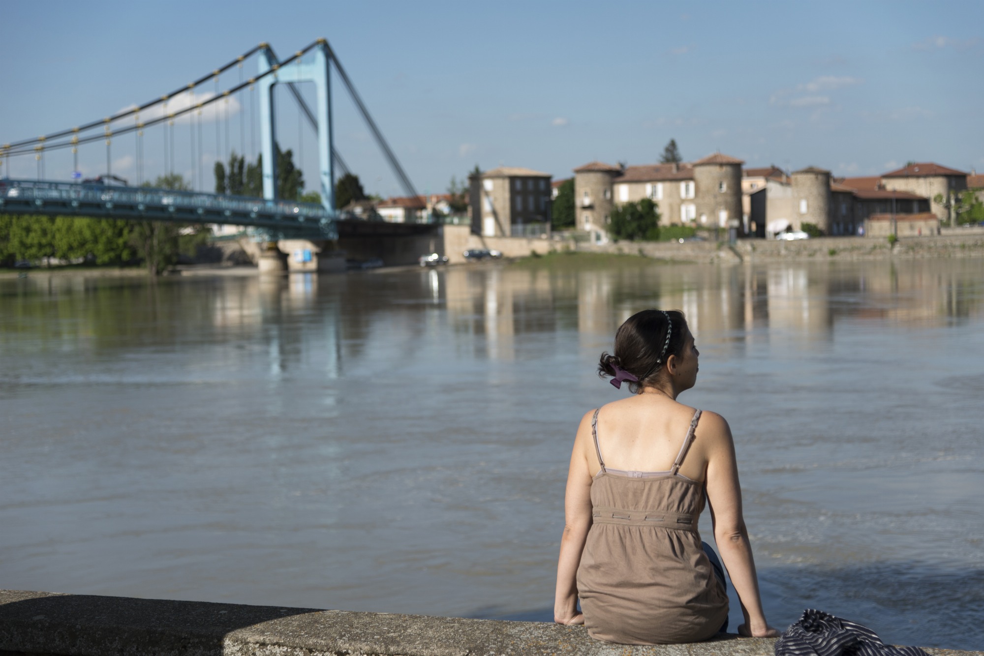 Vue sur le Rhône à Serrières