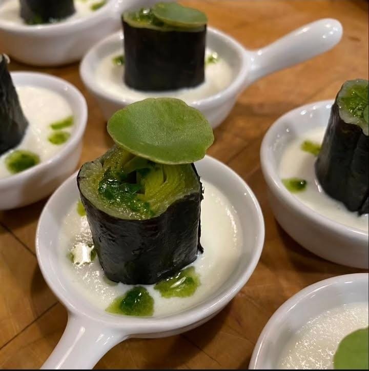 Mise en bouche maki poireau