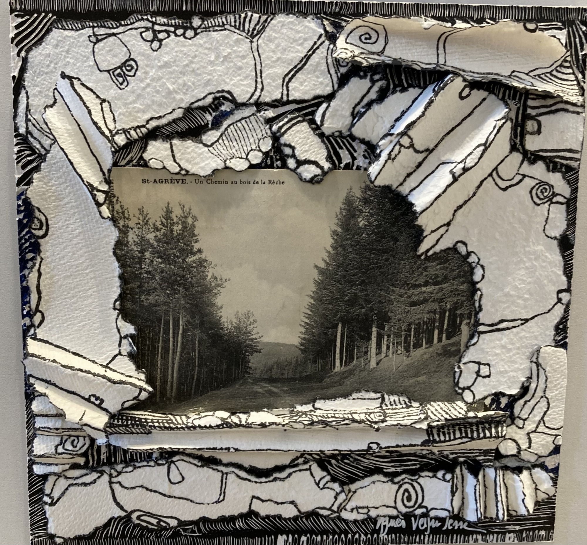 Forêt de papier sculpté