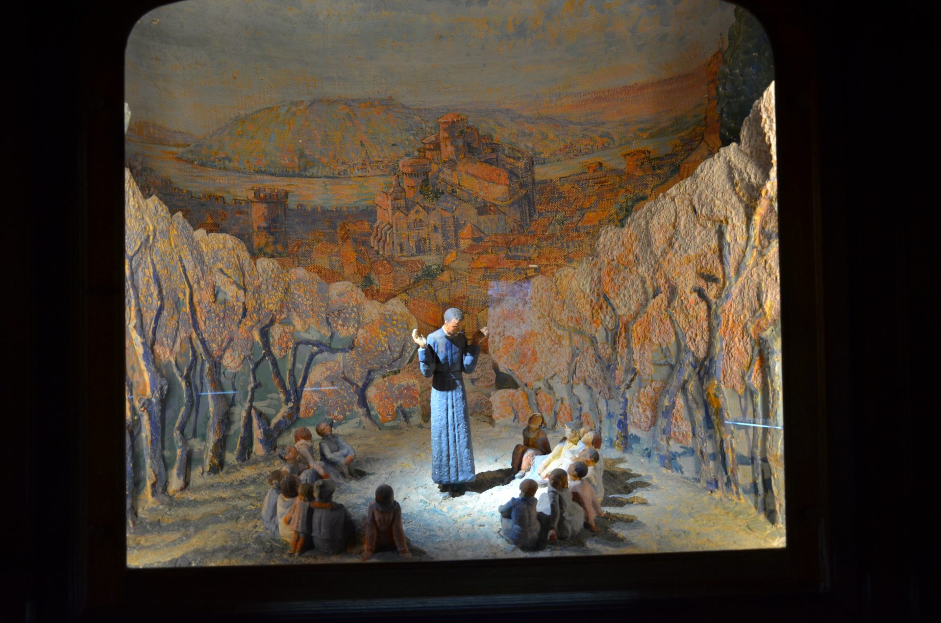 the nativity scene exhibition and the santons of the Saint Regis diorama in Lalouvesc in Northern Ardèche